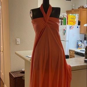 NWOT Coral halter dress
